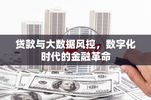 沁阳贷款与大数据风控，数字化时代的金融革命