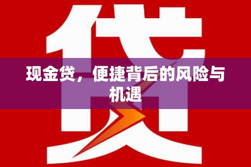 沁阳现金贷，便捷背后的风险与机遇