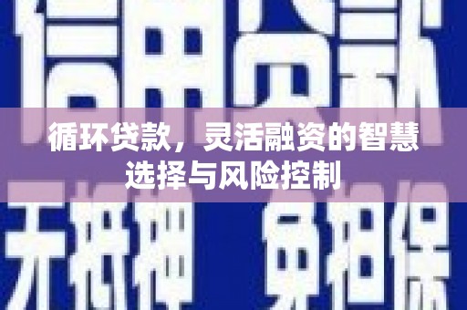 沁阳循环贷款，灵活融资的智慧选择与风险控制