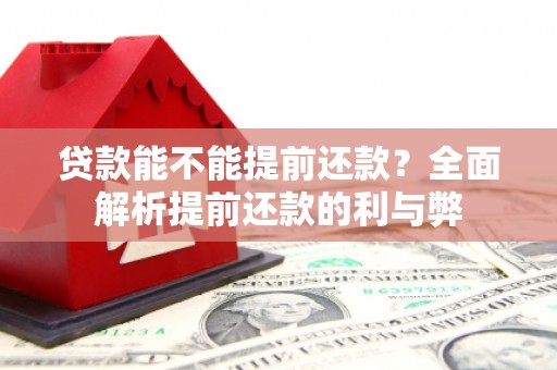 沁阳贷款能不能提前还款？全面解析提前还款的利与弊