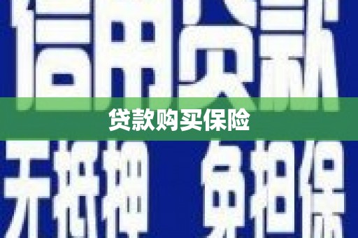 沁阳贷款购买保险