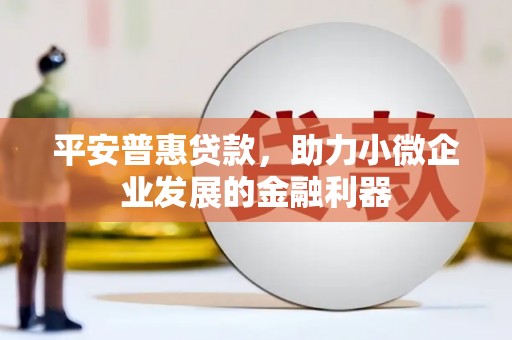 沁阳平安普惠贷款，助力小微企业发展的金融利器