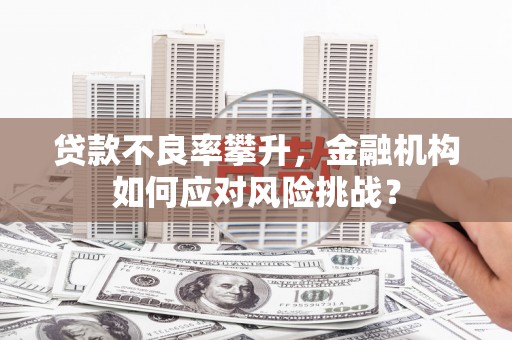 沁阳贷款不良率攀升，金融机构如何应对风险挑战？